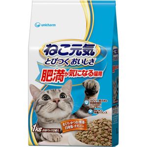 ねこ元気 おいしさバランス 肥満が気になる猫用 まぐろ・野菜・白身魚・チキン入り 1.0kg