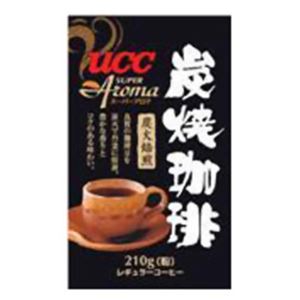 （まとめ買い）UCC スーパーアロマ 炭焼珈琲(粉) 210g×15セット