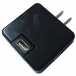 ミヨシ USB（2ポート） to ACアダプタ ブラック IPA-01／BK