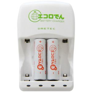 ドリテック 急速充電器 エコロでん 単3充電池2個入り RB-503WT