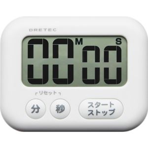 ドリテック 大画面タイマー シャボン ホワイト T-193WT