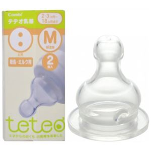 テテオ 乳首 母乳・ミルク用 Mサイズ 2個入り