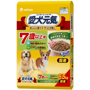 愛犬元気 7歳からの愛犬用 ささみ・緑黄色野菜・小魚入り 6.5kg