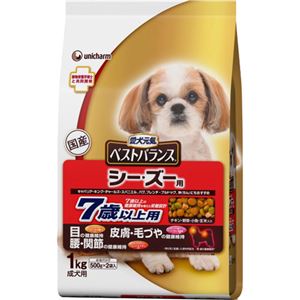 愛犬元気 ベストバランス シー・ズー 7歳以上用 チキン・緑黄色野菜・玄米入り 1kg