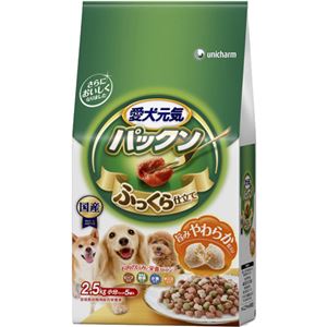 ゲインズパックン 半生タイプ ビーフ・緑黄色野菜・小魚・チーズ入り 2.5kg