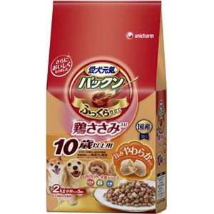 ゲインズパックン 鶏ささみ入り半生タイプ 10歳からの愛犬用 鶏ささみ・緑黄色野菜・小魚入り 2kg