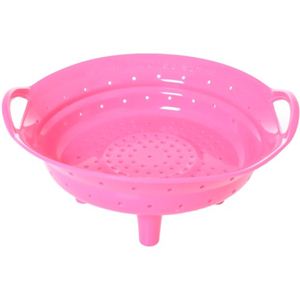 H＆B シリコーン 折りたたみ式スチーマー ピンク 18-20cm