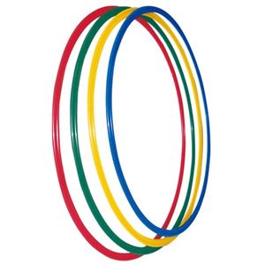 （まとめ買い）トーエイライト フラットフープ400(直径40cm) 4色1組(青・緑・赤・黄 各1本) B-3468×2セット