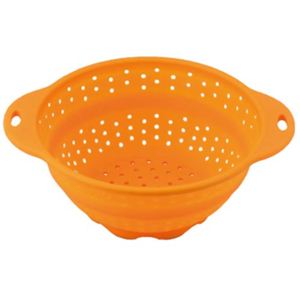 和平フレイズ スキッとシリコーン ザル 18cm オレンジ SR-4865