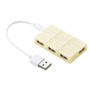 エレコム USB2.0ハブ Cioco.（ショコ） バスパワー 4ポート 0.1m ホワイト U2H-CH4BWH
