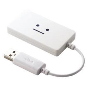 エレコム USB2.0ハブ スリム バスパワー 4ポート 0.07m ホワイト顔 U2H-SL4BF2WH