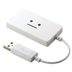 エレコム USB2.0ハブ スリム バスパワー 4ポート 0.07m ホワイト顔 U2H-SL4BF2WH