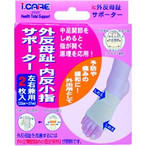 外反母趾・内反小指サポーター 左右兼用2枚入
