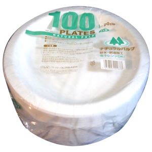 ナチュラルパルププレート 20cm 100枚入