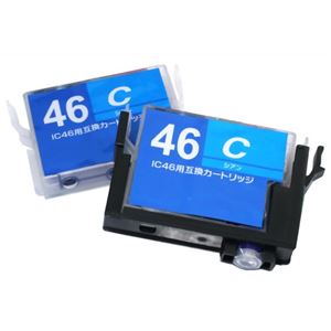 アクティス エプソンIC46対応 インクタンク交換方式 汎用インクカートリッジ 2個パック シアン EIE46R2C