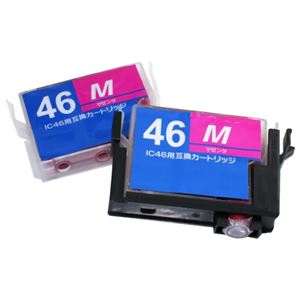 アクティス エプソンIC46対応 インクタンク交換方式 汎用インクカートリッジ 2個パック マゼンタ EIE46R2M