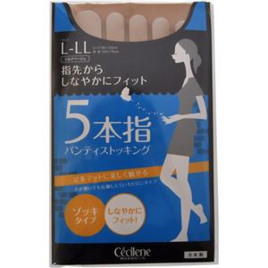 セシール 5本指パンティストッキング ゾッキタイプ シルクベージュ L-LL