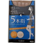 セシール 5本指パンティストッキング ゾッキタイプ ライトブラウン M-L