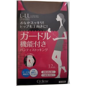 セシール パンティストッキング ガードル機能付き アーモンドブラウン L-LL