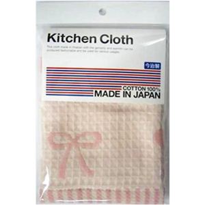 キッチンクロス 今治製 リボン ピンク