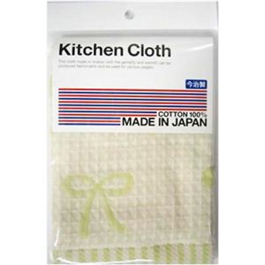 キッチンクロス 今治製 リボン グリーン