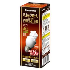 パナソニック 電球型蛍光灯 パルックボールプレミア 電球40WタイプD10形 電球色 E26口金 EFD10EL7H2