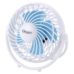 ナカバヤシ Digio2 USB扇風機（乾電池対応） UA-041B ブルー