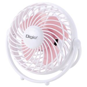 ナカバヤシ Digio2 USB扇風機（乾電池対応） UA-041P ピンク