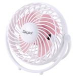 ナカバヤシ Digio2 USB扇風機（乾電池対応） UA-041P ピンク