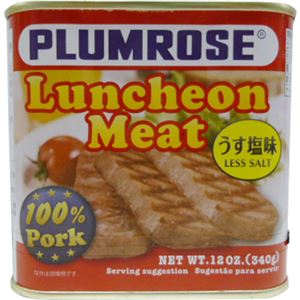 （まとめ買い）プラムローズ ポークランチョンミート うす塩味 340g×6セット