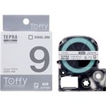 キングジム テプラPROテープ Toffyラベル STF9SH（シュガーホワイト／グレー文字 9mm幅）