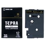 キングジム テプラTRテープ カラーラベル（パステル） TC12KZ（黒／金文字 12mm幅）