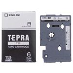 キングジム テプラTRテープ TC6S（白／黒文字 6mm幅）