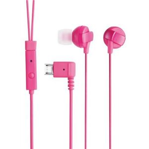 エレコム スマートフォン用ヘッドホン／microUSB／ステレオ／マイク有／ピンク EHP-MBIN100PN