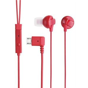 エレコム スマートフォン用ヘッドホン／microUSB／ステレオ／マイク有／レッド EHP-MBIN100RD