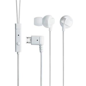 エレコム スマートフォン用ヘッドホン／microUSB／ステレオ／マイク有／ホワイト EHP-MBIN100WH