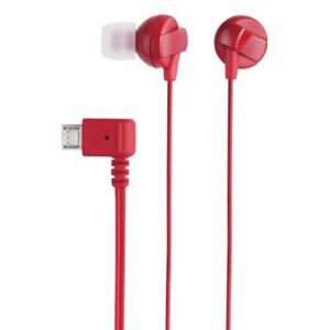 エレコム スマートフォン用ヘッドホン／microUSB／マイク無／レッド EHP-MBIN102RD