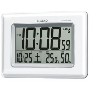 セイコー 温度・湿度表示付き 電波時計(掛置兼用) SQ424W - 拡大画像