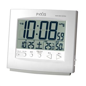 ピクシス 温度・湿度表示付き 電波目ざまし時計 NR525W