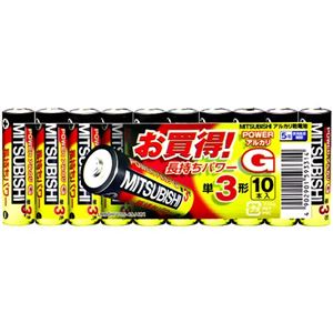 三菱 アルカリ乾電池 単3形 10本パック アルカリGシリーズ LR6GH／10S