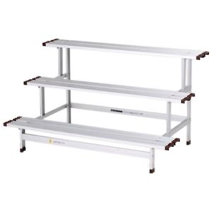 アルインコ アルミ製フラワースタンド 3段 90cm幅 FTT3090S