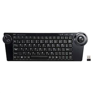 サンワサプライ トラックボール付ワイヤレスキーボード SKB-WLTR01BK