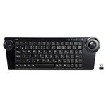 サンワサプライ トラックボール付ワイヤレスキーボード SKB-WLTR01BK