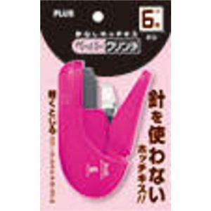 PLUS 針なしホッチキス ペーパークリンチ ピンク 31-133 SL-106AB PK