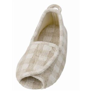 あゆみシューズ 室内用 エコオープン ベージュ 左足用 2227 L