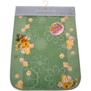ロイヤルコレクション ドイリー キッチンマット 45*120cm グリーン