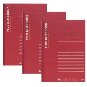 PLUS ノートブック3冊パック A4 A罫 40枚 NO-204AS-3P 76751