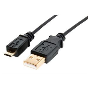 ナカバヤシ Micro-USBケーブル USB2.0規格認証 1.0m ZUH-MR01BK