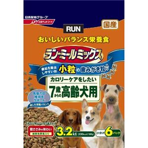 ラン・ミールミックス 鶏ささみの味わい（緑黄色野菜入）小粒7歳以上用 3.2kg