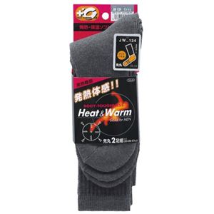 BODY TOUGHNESS サーモソックス フットパイル 先丸（2P） JW-134 グレー